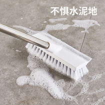 Toilet floor brush cleaning brush cleaning tile long handle stiff hair bathroom brush toilet floor brush big brush artifact