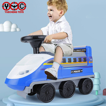 Childrens toy car can take people electric car oversized excavator baby carriage boy engineering car police car Big Adventure