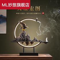 Creative backflow incense burner ornaments Zen new Chinese home indoor sandalwood aromatherapy stove office desktop decorations