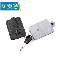 No Inprint minimalist Wool Felt Key Bag Pull-out Male And Female Key Button Cute Student Home Lock Spoon Bag