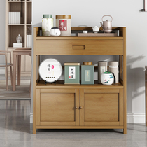 Xinghe home edge several cabinets home solid wood shelf small living room tea table side cabinet Nanzhu tea table tea cabinet