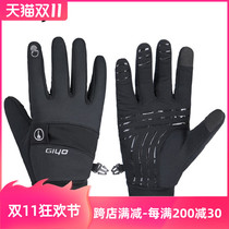 GIYO riding gloves autumn and winter touch screen warm mountain road car windproof long finger men and women gloves riding equipment