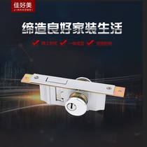 Jiadun KFC spring invisible push-pull aluminum alloy framed glass door sliding door free of easy door lock accessories