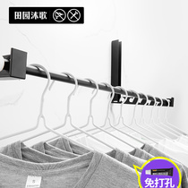 Punch-free drying rack invisible clothes artifact folding telescopic rod wall-mounted balcony indoor toilet toilet toilet
