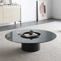 Italian light luxury living room tea table small apartment living room senior feeling round combination designer tea table baking varnish