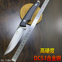 Angle shield high hardness DC53 Steel wolf Knight small knife straight knife folding knife outdoor self-defense portable Saber