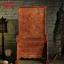 Dongyang woodcarving has more than one years screen Chinese screen partition porch solid wood Zen hotel neoclassical seat screen