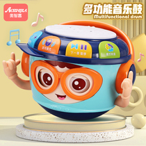 Childrens tumbler hand drum puzzle early education 0-1 year old baby Music 4 beat drum 3-6 months baby 2 Toys