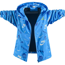 Balabala boys coat autumn clothes 2021 new childrens middle and big childrens color surfter suit foreign spring and autumn boys
