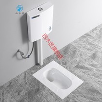 Squat urinal Squat pit type water tank Complete set of household ceramic stool engineering urinal deodorant potty HC3026