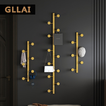 Italian light luxury wall coat hat rack Modern simple golden entrance door hanger Wall hanging bedroom creative hanger