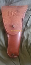 Good product World War II US Army Edition Original Pint Army Corps Officer Soldiers M1911 Bull Leather Tool Waist Cover 3