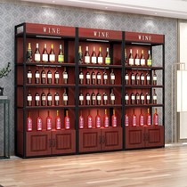 Wine rack Supermarket wine rack Floor-to-ceiling shop wine display cabinet Shop commercial 2020 new wine cabinet wine cabinet