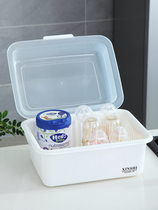 Baby bottle storage box with lid dust-proof drain drying rack storage box drying rack for baby tableware
