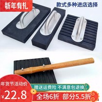 Tile installation tools Paving floor tiles Floor tiles Slapping board Beating board with wooden handle Rubber sheet Mud racket