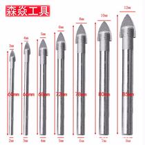 Ceramic triangle drill Glass tile wall concrete drill bit Round handle slotted reaming drill bit 7PC3-12mm