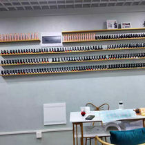 Nail art shelf on the wall word partition nail oil glue display shelf Cosmetics shelf Nail shop metal nail polish rack