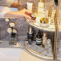 Light luxury bathroom corner rack toilet toilet wash table cosmetics storage wall hanging non-perforated triangle rack