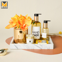 Modern minimalist marble tray model room bathroom decoration bathroom wash set sink sink floral decoration