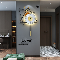 Atmospheric light luxury creative decoration clock wall clock living room home fashion personality clock hanging wall simple modern Wall watch