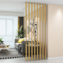Nordic Wrought iron screen partition Living room office decoration wall Modern light luxury metal grille Entrance column free hole