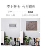 Meter box decoration painting with clock living room dining room decoration distribution box switch box shielding box box weak box clock