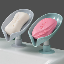 Soap box Soap drain rack Free hole storage artifact Suction cup creative cute bathroom toilet household rack