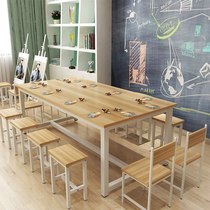 Primary school kindergarten childrens desks and chairs training table tutoring class manual art painting drawing table studio learning x