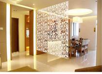 Easy mount screen fashion partition wall with hollow window square flower home with hotel screen door off background wall