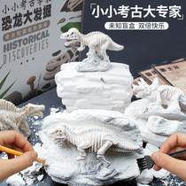 Pino dinosaur fossil archaeological excavation toy Tyrannosaurus Rex skeleton children hand digging treasure treasure stone blind box