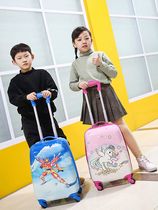 Cartoon cute girl Primary School student tie rod schoolbag one to third grade children large capacity tie rod Suitcase boy