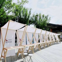 Xiaoyangjia mobile activity floats eat cloth stalls market small scaffolding market Display shopping mall art frame wooden outdoor