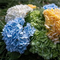 Upscale realistic feel moisturizing simulation embroidered ball flower living room table decoration endless summer Ziyang Flower fake flowers Eight Immortals