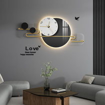 Restaurant wall clock light luxury modern atmospheric decoration home watch Net Red fashion high-end creative clock living room hanging