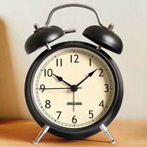 Simple Nordic style high volume alarm clock student bed head silent children luminous timing lazy small noise table