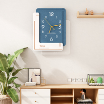 Net red wall clock living room European simple square modern home fashion clock light luxury art personality decorative clock