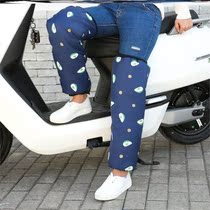  Winter knee pads to keep warm womens battery cars MOPED motorcycles half-cut warm long tube one-piece reinforced cold pants