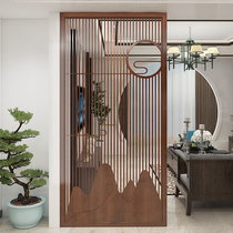 Screen partition wall living room hotel office shielding simple Moon Moon Moon Autumn Water solid wood grille fence small apartment