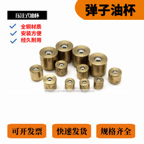 Pure copper bullet oil Cup press-fit pressure injection nozzle oil cup pure copper butter nozzle GB1155 6-25mm