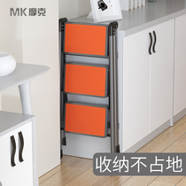 Ladder Home Folding Three Four Steps Small Terraces Indoor Multifunction Safety Climbing Ladder Thickened Stairs Telescopic herringbone ladders
