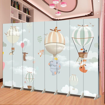 Screen kindergarten partition cartoon cute girl room childrens room decoration living room movable folding screen