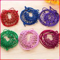 Clothesline household balcony belt clip integrated drying rack socks underwear drying rope drying clothes car outdoor multi-purpose