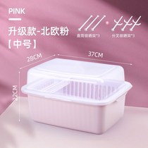 Put the baby bottle storage box dust-proof baby drain rack tableware food supplement storage box large with cover for babies