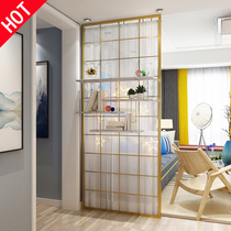 Nordic simple screen partition wall room bedroom living room dining porch hollow decoration household iron custom