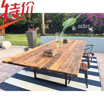 Outdoor Table Chairs Combined Patio Outdoor Garden Solid Wood Casual Chair Open-air Villa Embalming Wood Outside Swing Park Chair