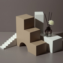 Photography stair props background ornaments photo scene combination steps custom shooting geometry props ornament Morandi color custom makeup electronics shooting arched door hole