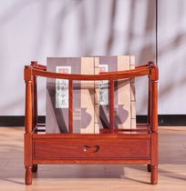 Youlian for the family modern new Chinese big fruit red sandalwood Burmese pear solid wood European drawer magazine rack B