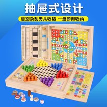 Checkers Adult Version Five Children Chess Two-in-one Large Number Bobead Glass Marbles Beads Children Puzzle Multifunction Toy Chess