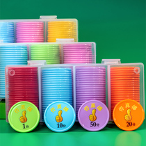 Points coin customized childrens reward coin kindergarten class coin primary school student plastic coin small round piece card customized