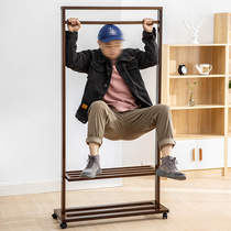 New Chinese solid wood hanger floor-to-ceiling living room room bedroom indoor door coat rack hanger drying rack